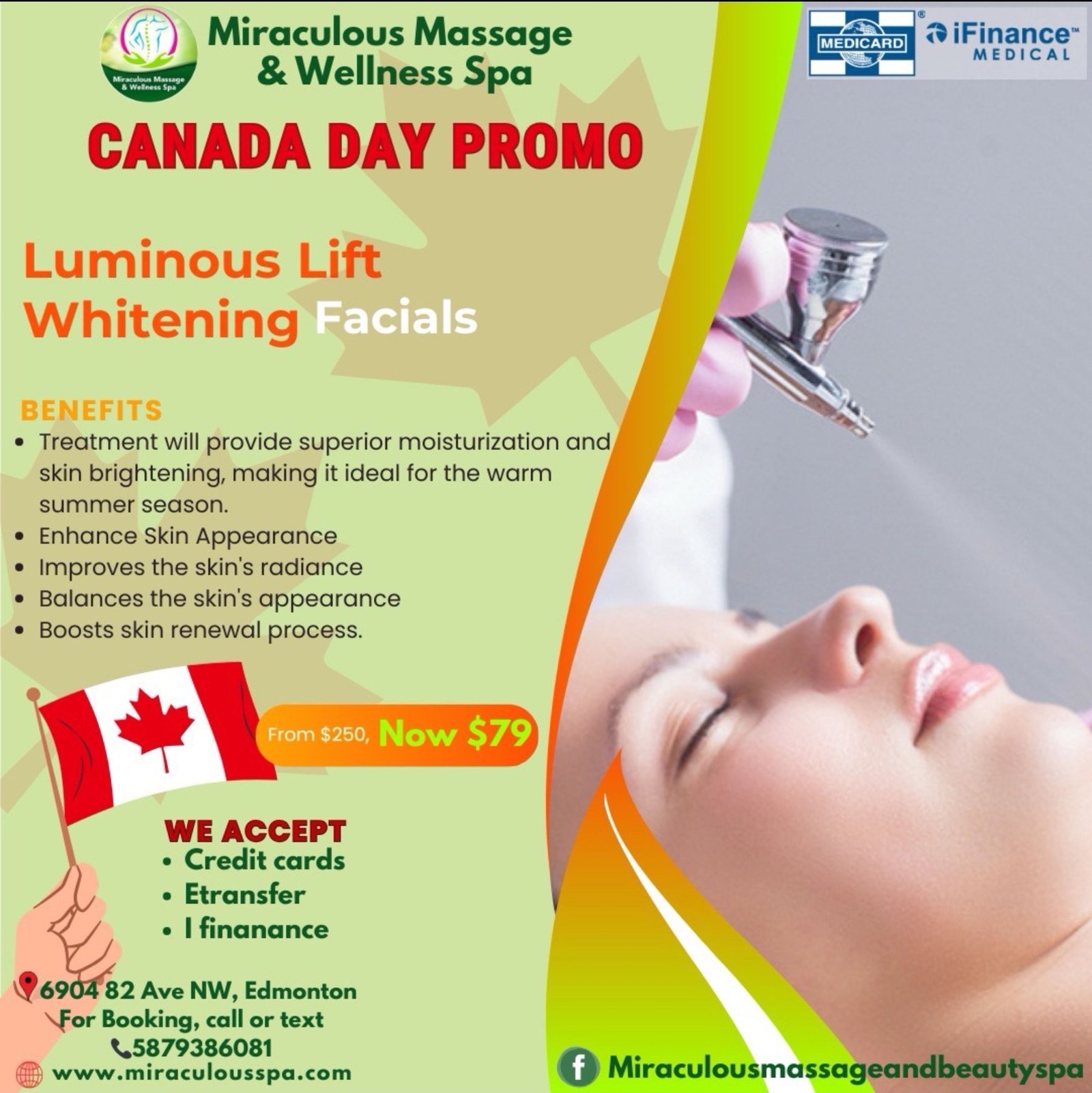 Luminous Lift Whitening Facials Promo